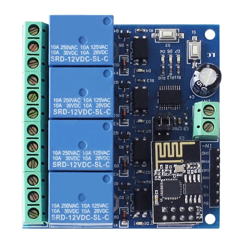 Smart Home Module Iot - ESP8266 ESP-01 4-way WiFi relay module