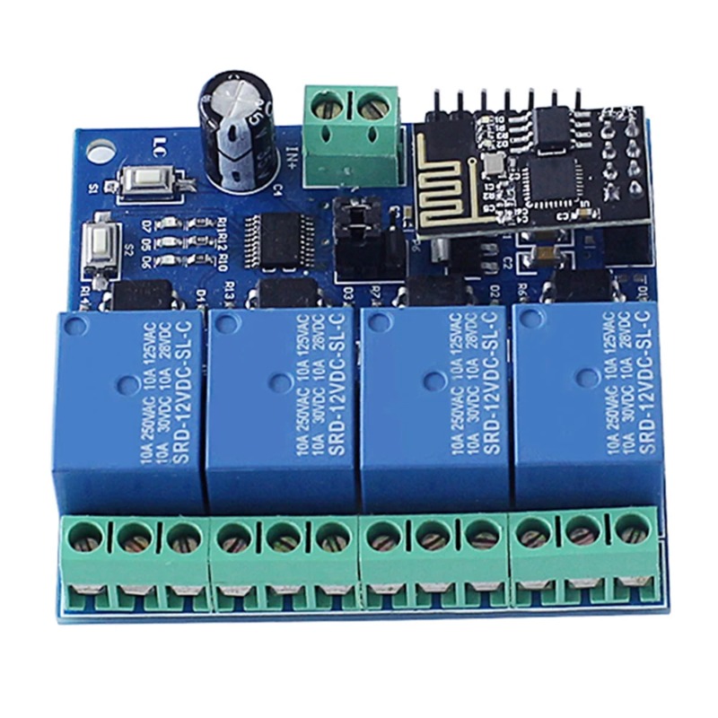 ESP8266 ESP-01 4-way WiFi rela - Smart Home Module Iot ulasan dan harga