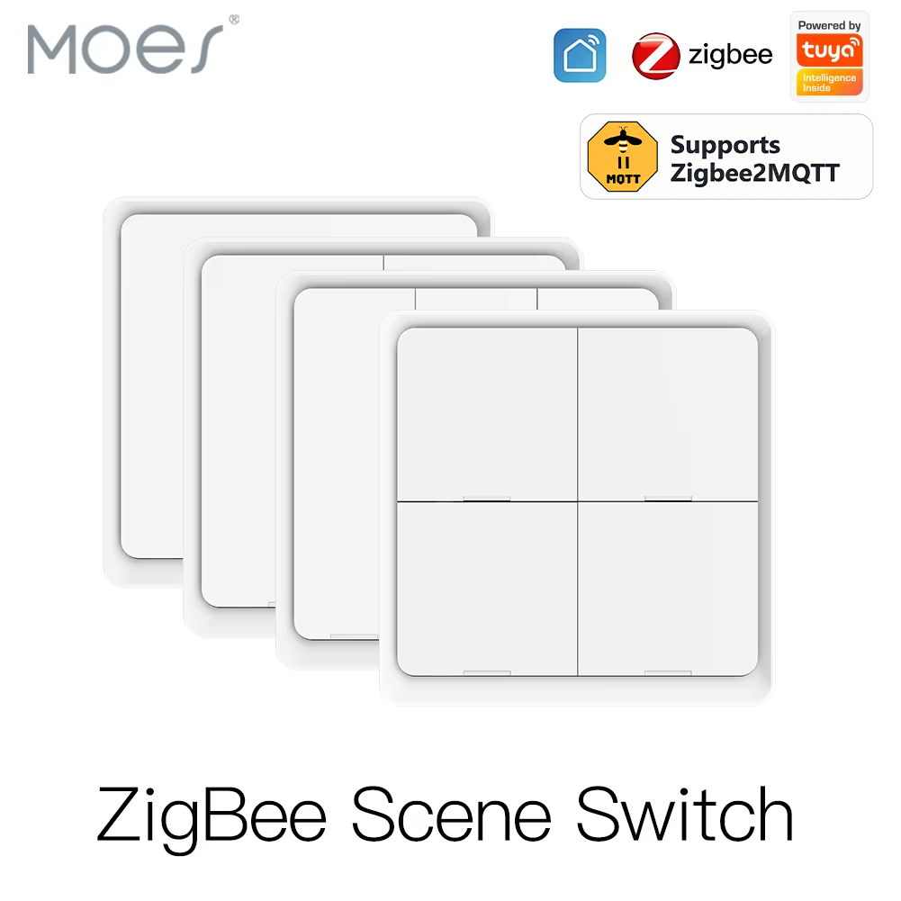 MOES 4 Gang Tuya Zigbee2MQTT W - Sonoff Basic ulasan dan harga