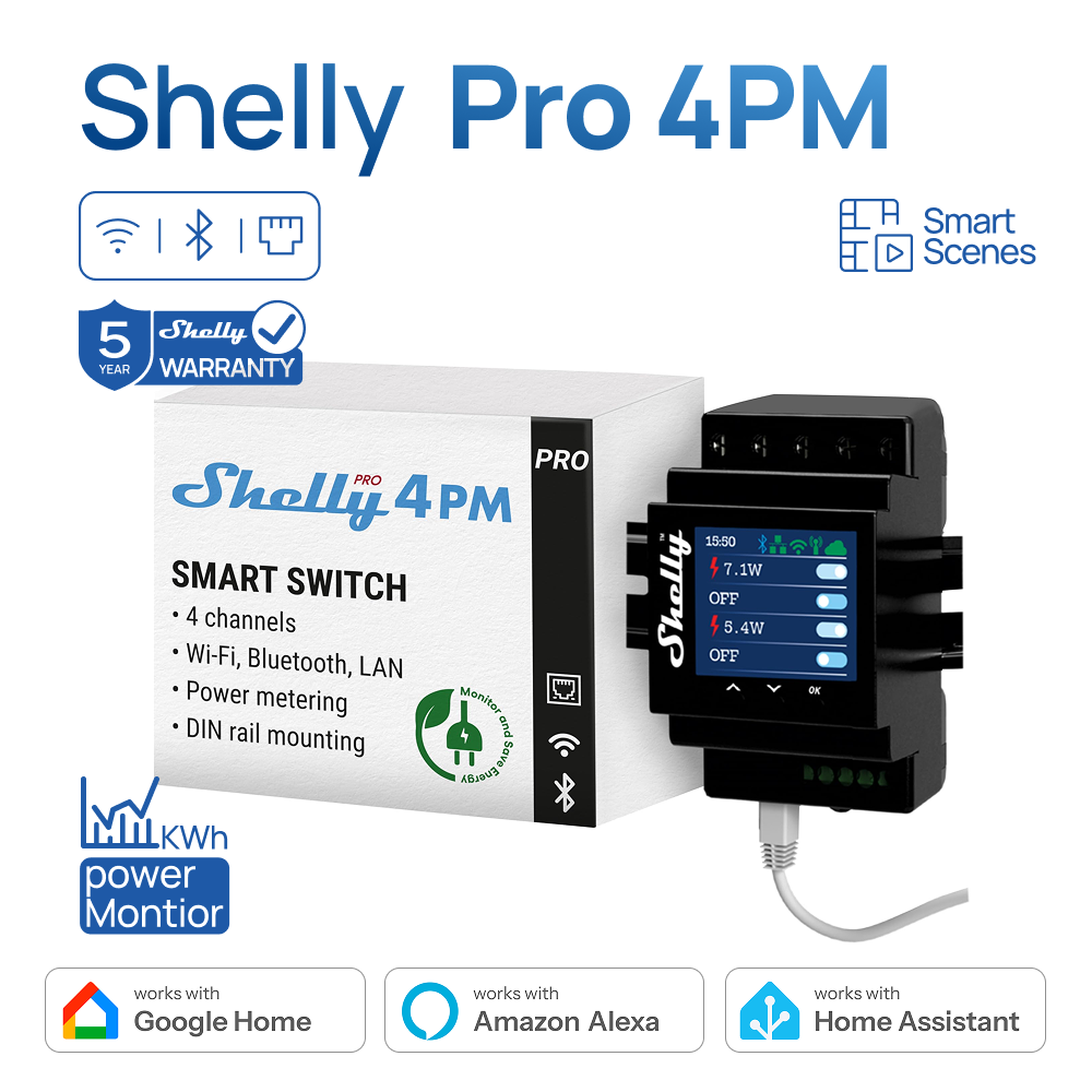 Shelly Pro 4PM Four Channels R - Shelly Plug ulasan dan harga